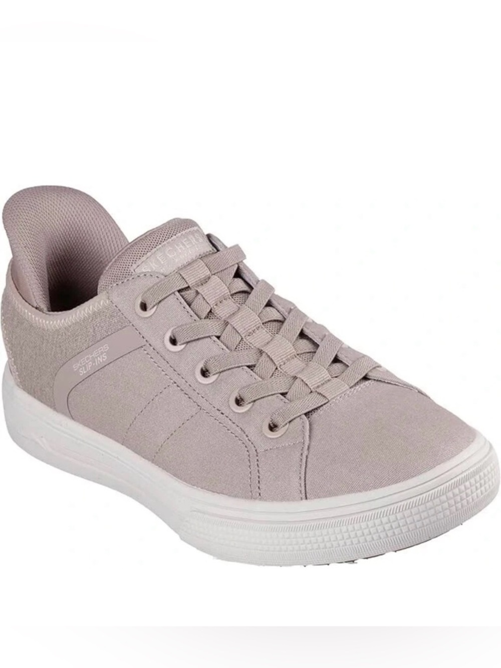 Skechers Slip Ins Mens Shoes Casual Hands Free Natural Canvas Memory Foam 183225